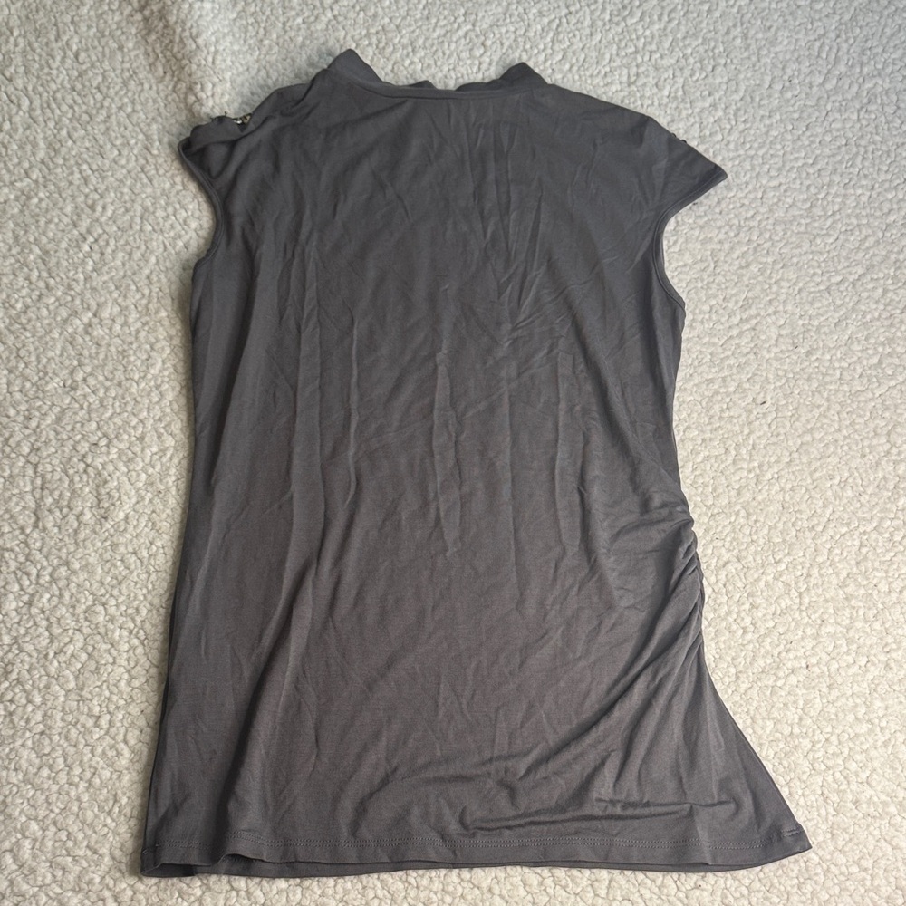 90’s Bling VENUS Charcoal Embellished Sleeveless Blouse - Picture 4 of 4